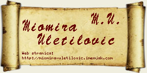 Miomira Uletilović vizit kartica